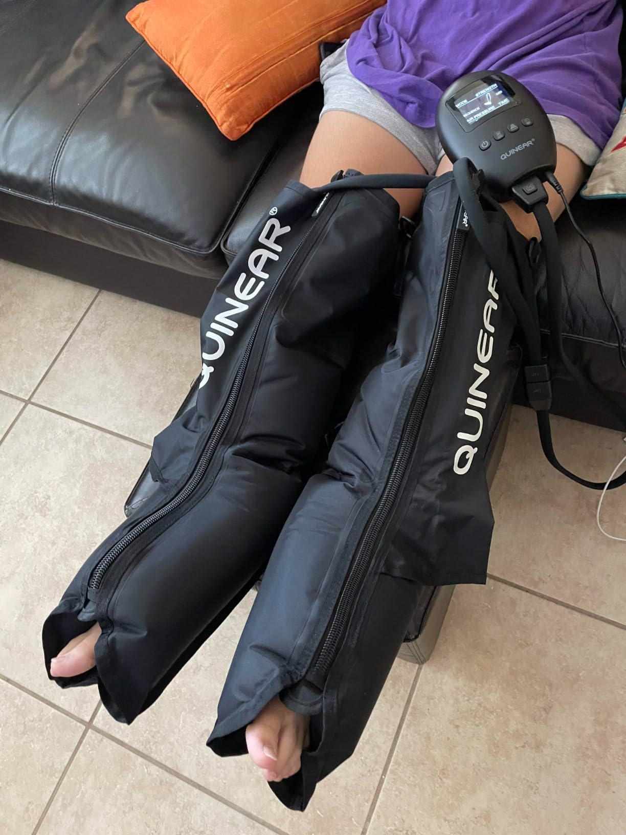 QUINEAR Leg Recovery System for Athletes, Air Compression Recovery Boots customer photo 2
