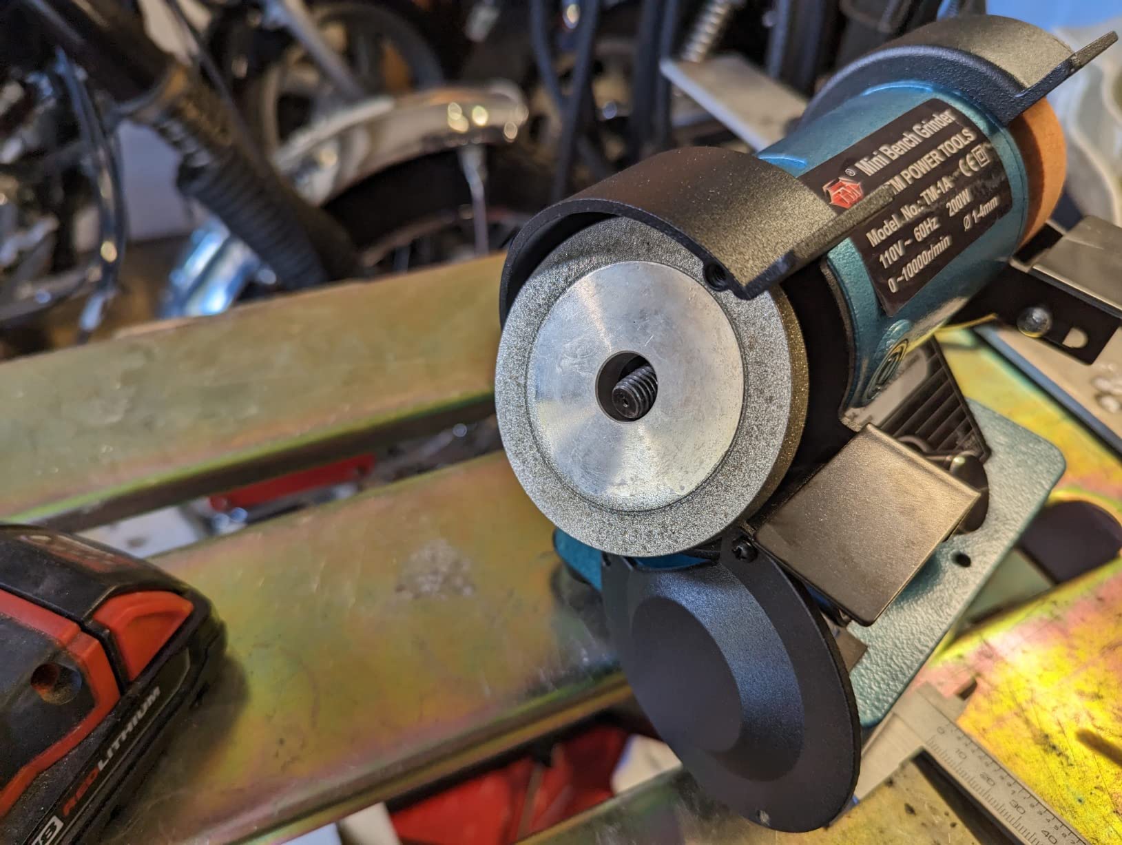 LIBAOTML Mini Bench Grinder with Variable Speed for Polishing, Buffing, and Jewelry Making, Small Bench Polisher and Professional Lapidary Equipment for Rocks, Metals, and Gems customer photo 2