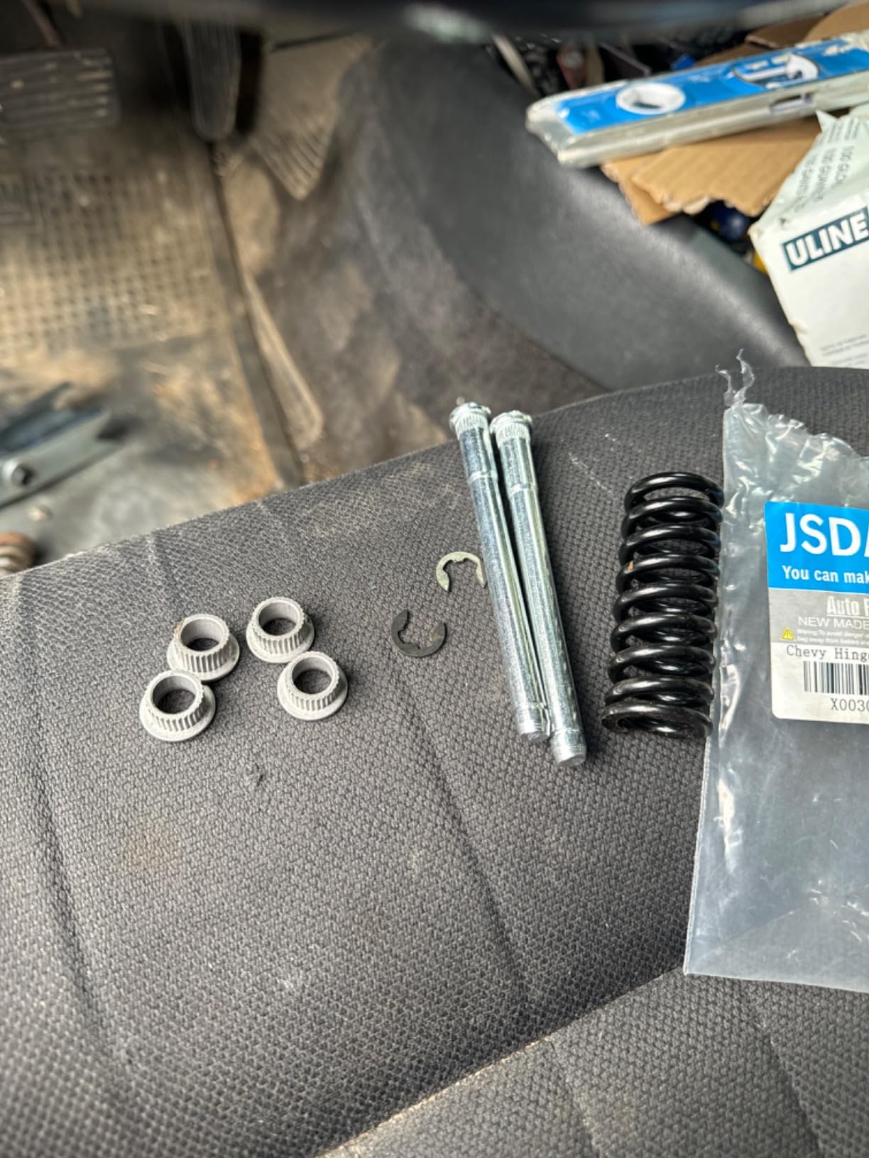 703-265 93356553 Compatible With 1994-2004 Chevrolet Chevy S10 Door Hinge Pin and Bushing Repair Kits with Spring Rebuild Kit Pickup Blazer GMC S15 Sonoma Jimmy Bravada Front Rear Left Right customer photo 1