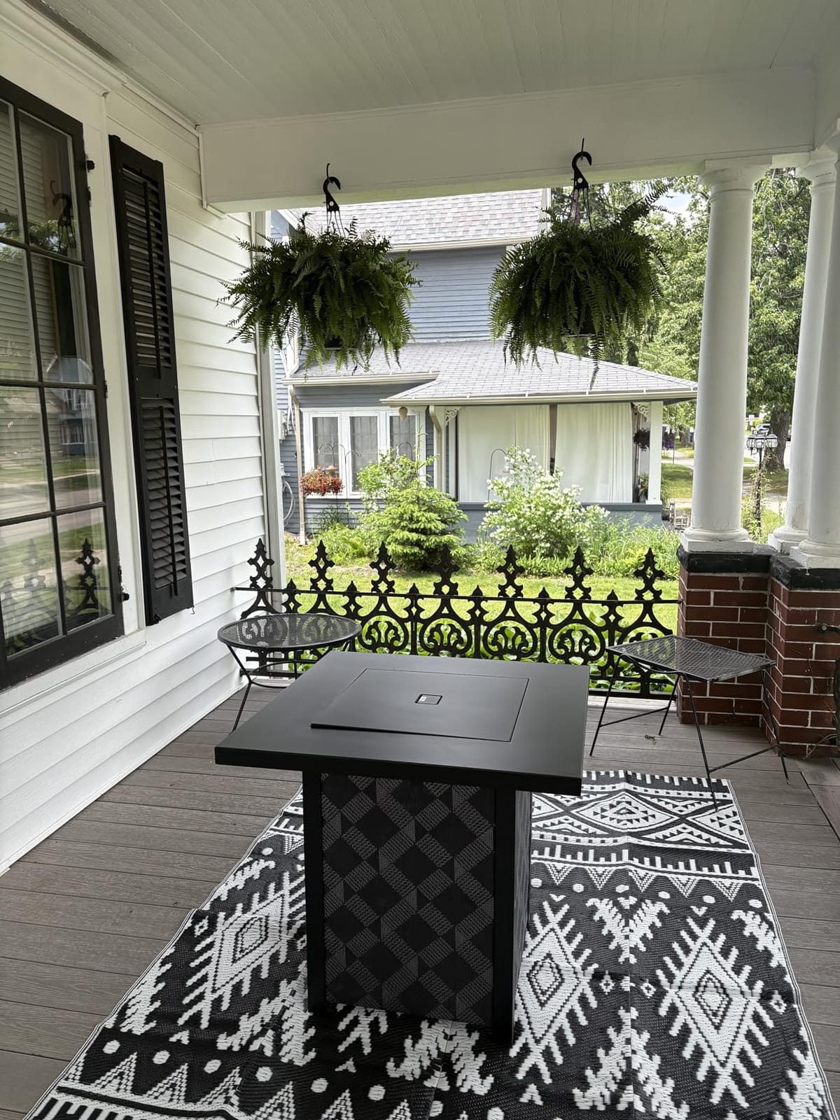 Ciays 28 Inch Propane Fire Pit CSA-Listed Outdoor Fire Pit Table, 50,000 BTU Steel Gas Fire Pits with Lid and Lava Rock, Add Warmth and Ambience to Parties On Patio Deck Garden, Black, CIFPT3-N1 customer photo 1