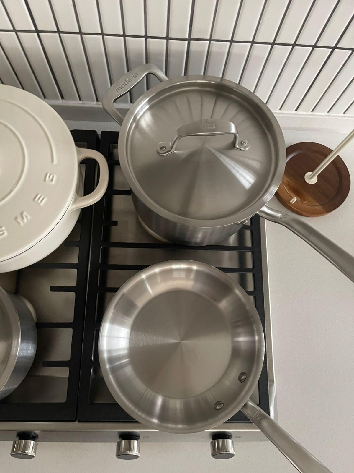 Made In Cookware - 10 Piece Stainless Steel Pot and Pan Set - 5 Ply Clad - Includes Stainless Steel Frying Pans, Saucepans, Saucier and Stock Pot W/Lid - Professional Cookware - Crafted in Italy customer photo 1