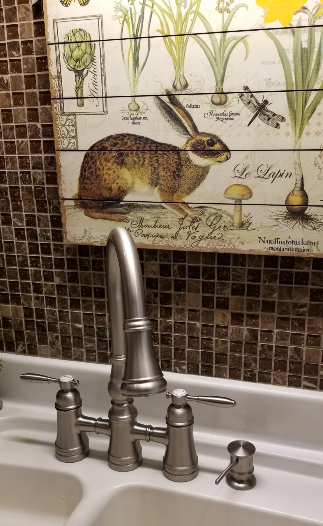 Moen S73204SRS Weymouth Two Handle Pulldown Bridge Kitchen Faucet, Spot Resist Stainless customer photo 2