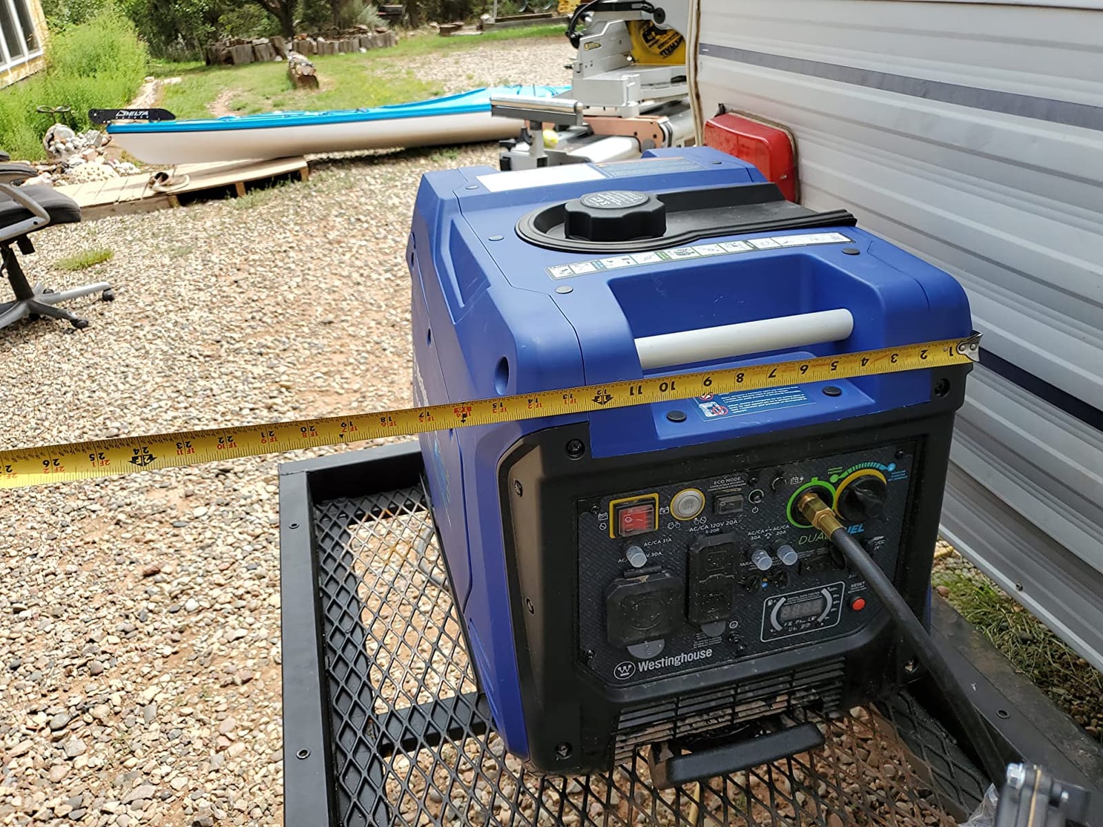 Westinghouse 5000 Peak Watt Super Quiet Dual Fuel Portable Inverter Generator, Remote Electric Start, Gas & Propane Powered, RV Ready 30A Outlet, Parallel Capable, Blue/Black customer photo 2