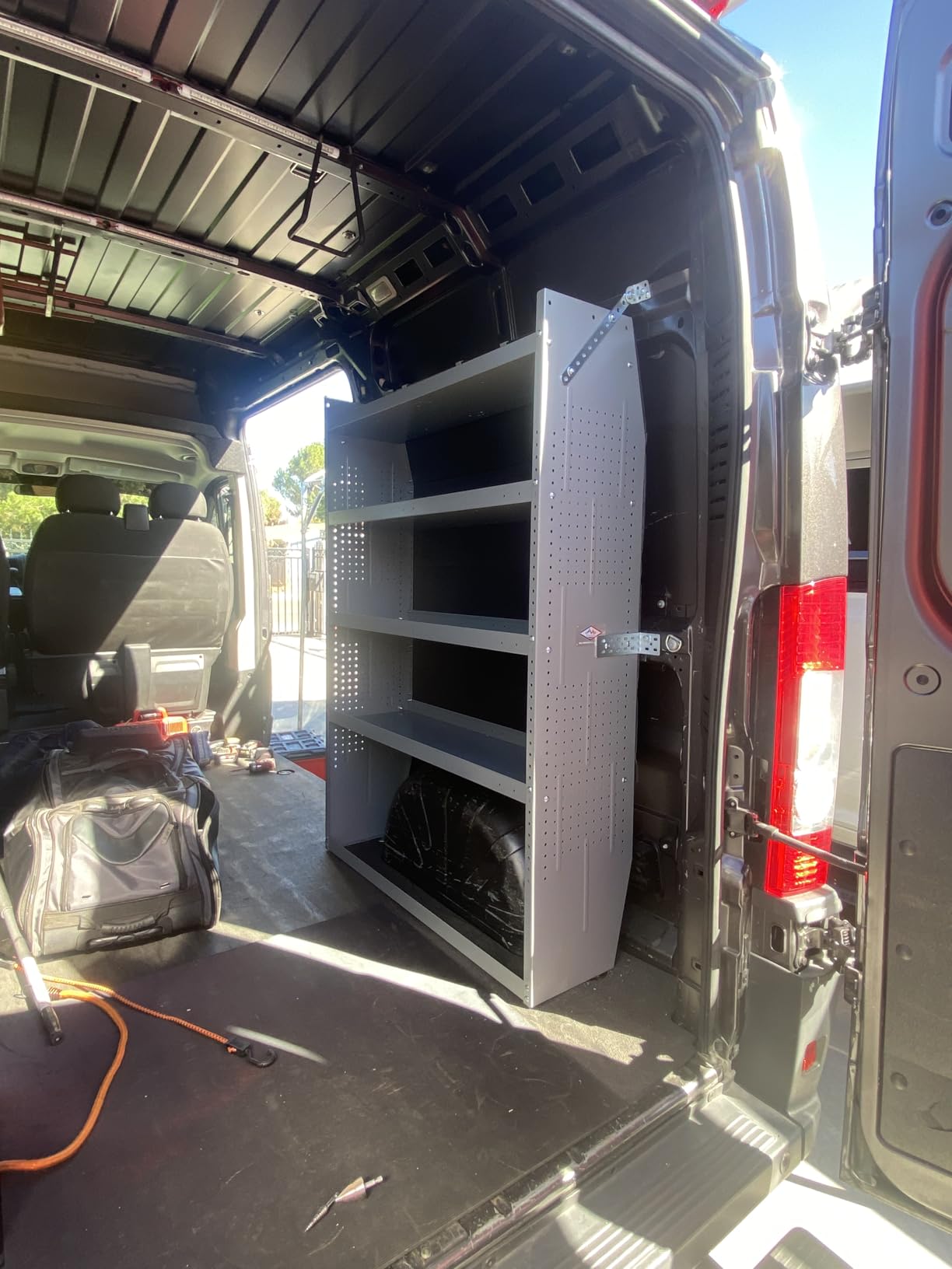 AA Products SH-6004 Steel Mid/High Roof Van Shelving Storage System Fits Transit, NV, Promaster and Sprinter, Van Shelving Units, 42''W x 60''H x 13''D customer photo 1