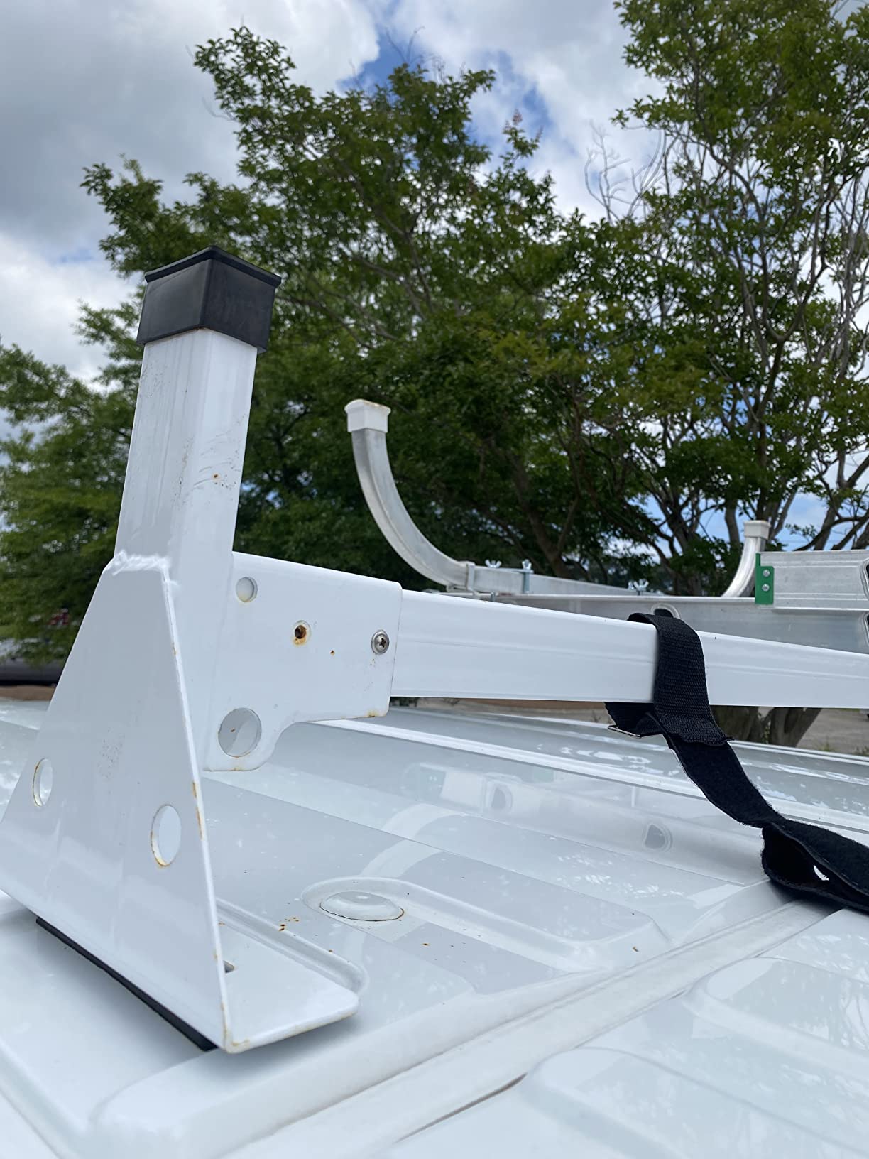 MELIPRON Van Roof Ladder Rack Fit for Ford Transit, 800 lbs Capacity | Fit for 2015-2026 Ford Transit 150/250/350 Low/Mid/High Roof, No-Drill Steel Rack, Corrosion Resistant, Ideal for contractors customer photo 2