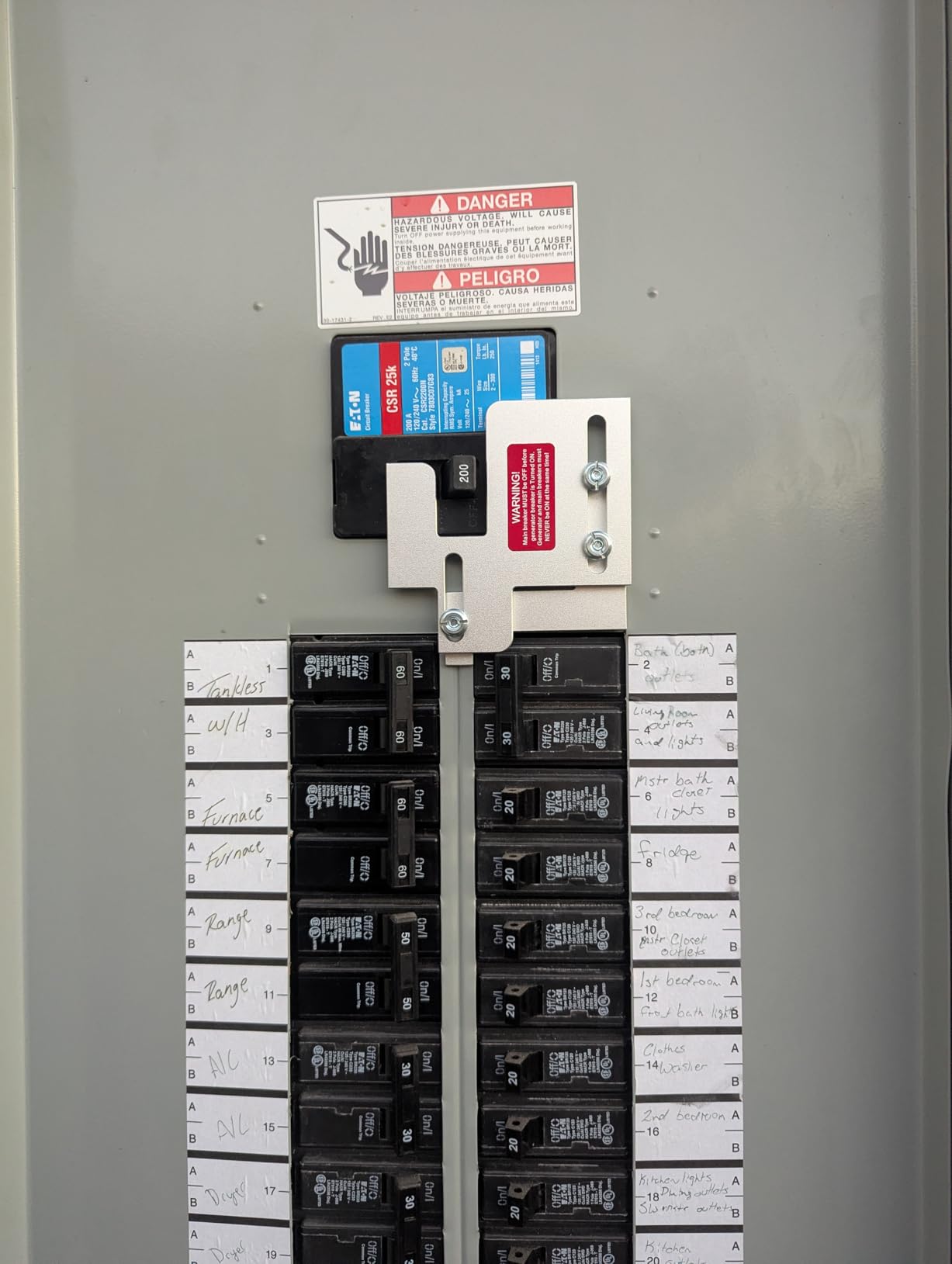 Generator Interlock Kit for Eaton Cutler Hammer BR SERIES 150&200amp Panels | Generator Horizontal Electrical Interlock Kit, 1 1/4-1 7/16 inches Spacing Between Main and Branch Breaker customer photo 2