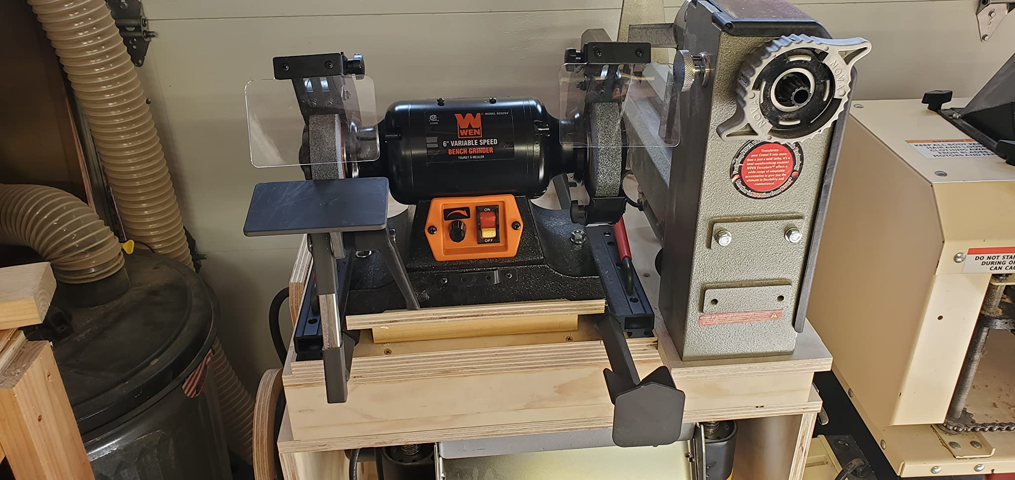 WEN BG625V 2.5-Amp 6-Inch Variable Speed Bench Grinder with Flexible Work Light customer photo 2