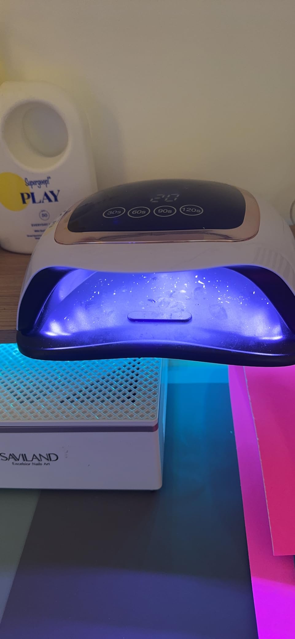 UV Nail Lamp, 180W LED Nail Dryer for Gel Polish, Touch Screen, 42 Beads | Auto Sensor Curing Light with LCD Display and 4 Timer Settings, Fast, Even Curing for Salon Use and Home DIY Manicure customer photo 1