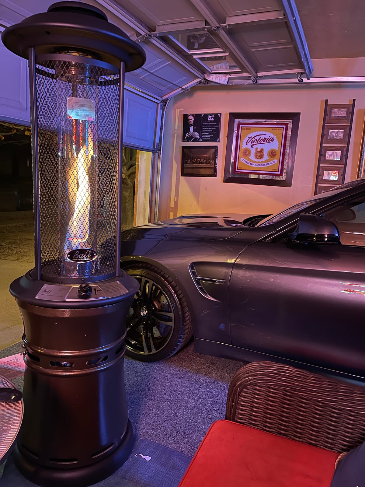 BALI OUTDOORS Gas Patio Heater | Floor-Standing Outdoor Commercial Heater, Round Dancing Flame, Wheels, Glass Tube, Suitable For Balcony, Veranda, BBQ Party customer photo 1