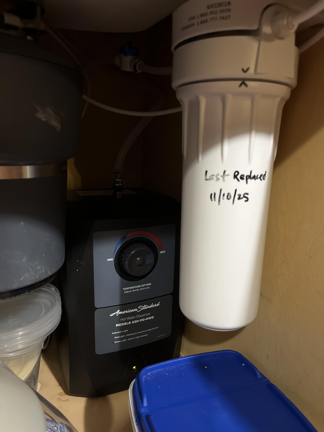 American Standard Hot Water Dispenser, Dual Handle Faucet, Brushed Nickel, Adjustable 140-200°F, 780W, 2.5-Qt Tank (ASH-110) customer photo 1