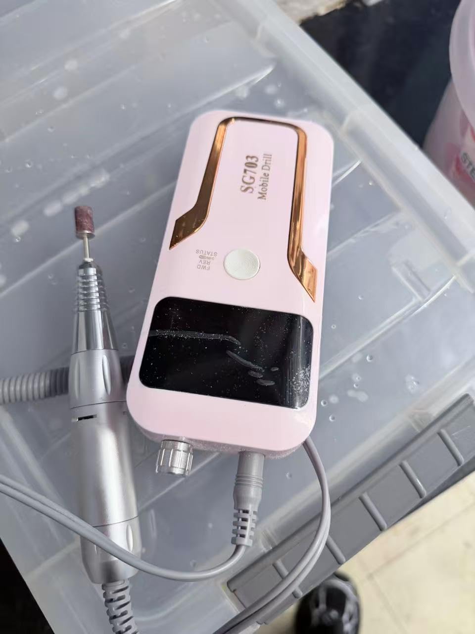 MOCOWIND Portable Nail Drill Professional 35000 RPM, Electric Nail E File | Rechargeable, Cordless for Acrylic Gel Polishing Removing, Nail Machine with Bits Kit for Manicure, Salon Home DIY Beginner customer photo 1