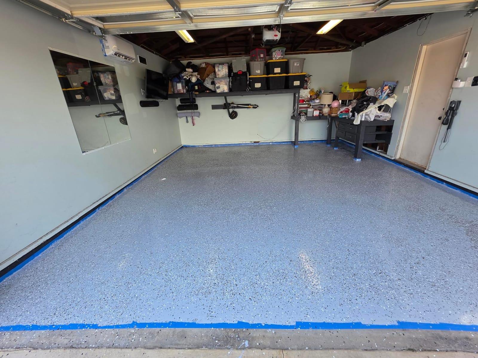 ArmorPoxy 100% Solids Garage Epoxy Floor Kit, Designer Gray, 300 Sq Ft 17pc | 2 Part Industrial-Grade Coating, UltraGlaze Topcoat, DIY Non-Slip Hot Tire Resistant Flake System for Basements & Workshops customer photo 2