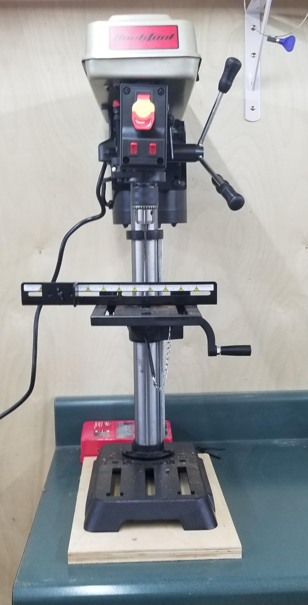 BUCKTOOL 10-Inch Drill Press 6.2 Amp 3/4 HP Bench Drill Press | 5-Speed, Benchtop Drilling Machine with LED Work Light, Tilting Table and Cast Iron Base customer photo 2