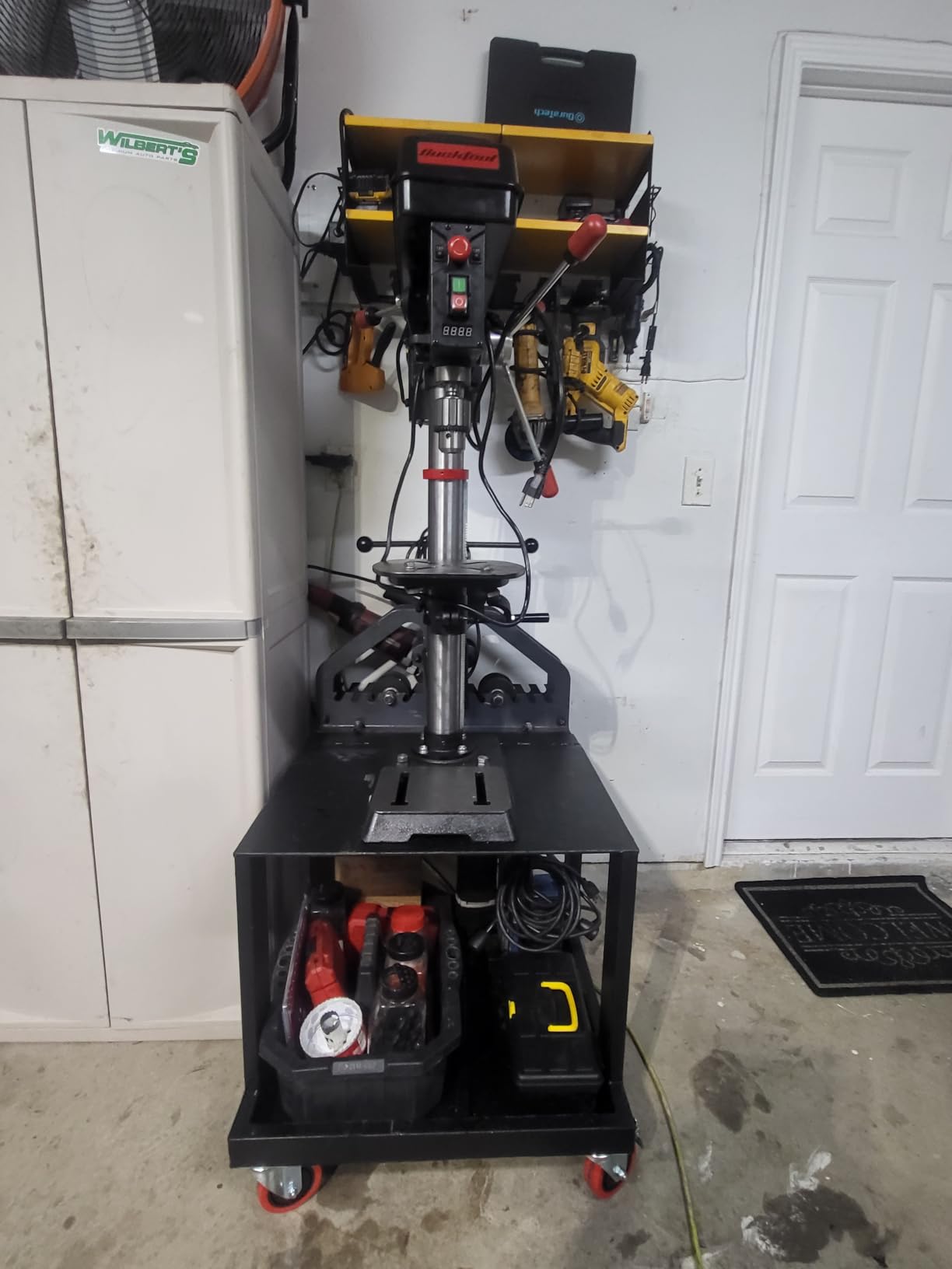 BUCKTOOL 12-Inch Benchtop Drill Press, 580-3200 RPM, 6.2A 3/4 HP Motor | 2-Inch Spindle Travel, 1/32-5/8-Inch Keyed Chuck, 360°/45° Drill Press Table, Class IIIA 2.5mW Laser and Work Light customer photo 1