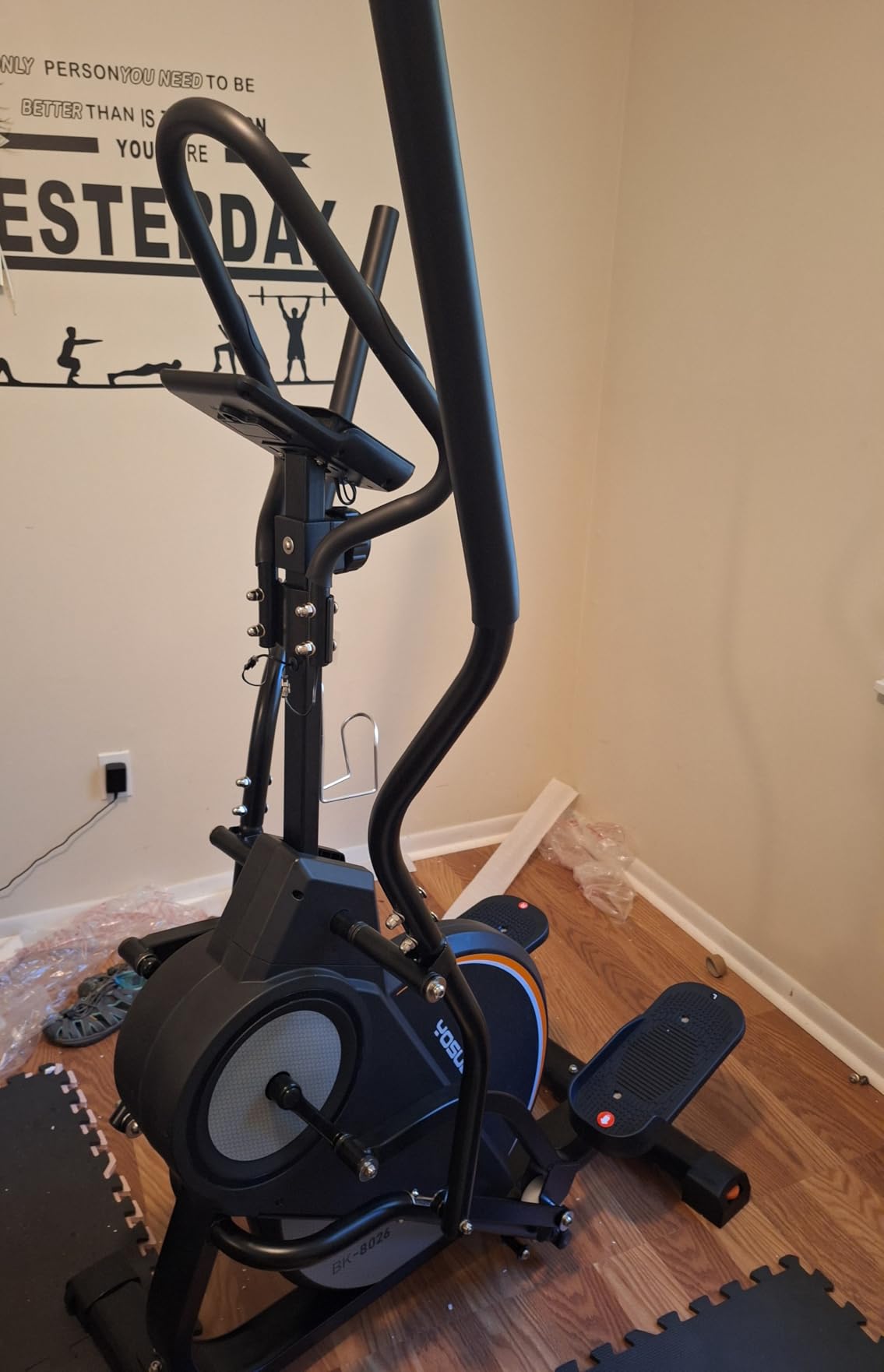 YOSUDA Elliptical Exercise Machine, Compact Elliptical with 45 Incline | 3-in-1 (Elliptical +Cardio Climber +Stair Stepper) Elliptical, 400LBS Capacity, Support Kinomap/Fed APP, 16 Level Resistance customer photo 1
