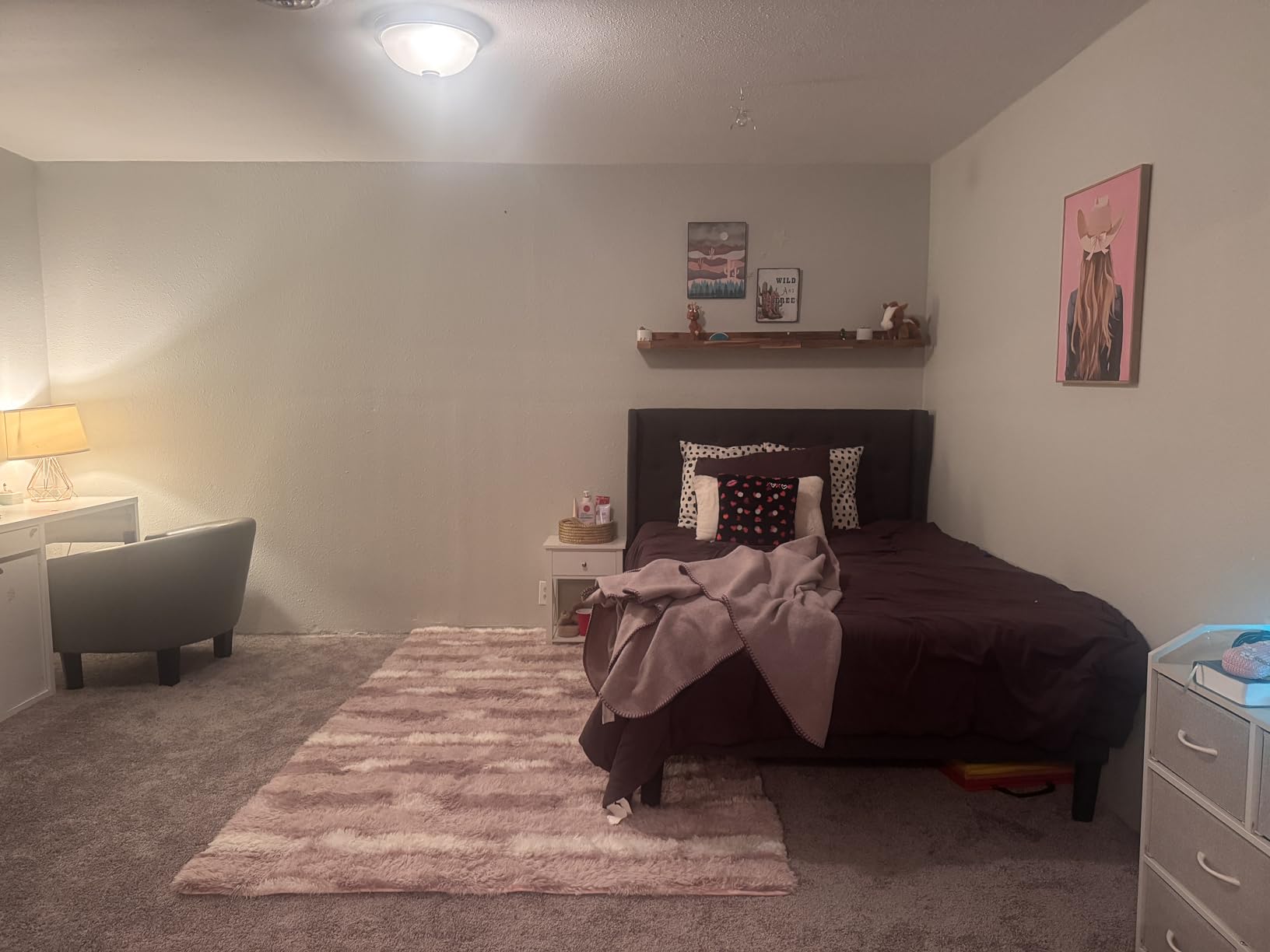 Merelax Soft Modern Indoor Large Shaggy Rug for Livingroom Bedroom Decor Aesthetic, Non-Slip Plush Fluffy Area Rugs for Boys Dorm Nursery Indoor Accent Floor Carpet 8x10Feet, Black customer photo 1