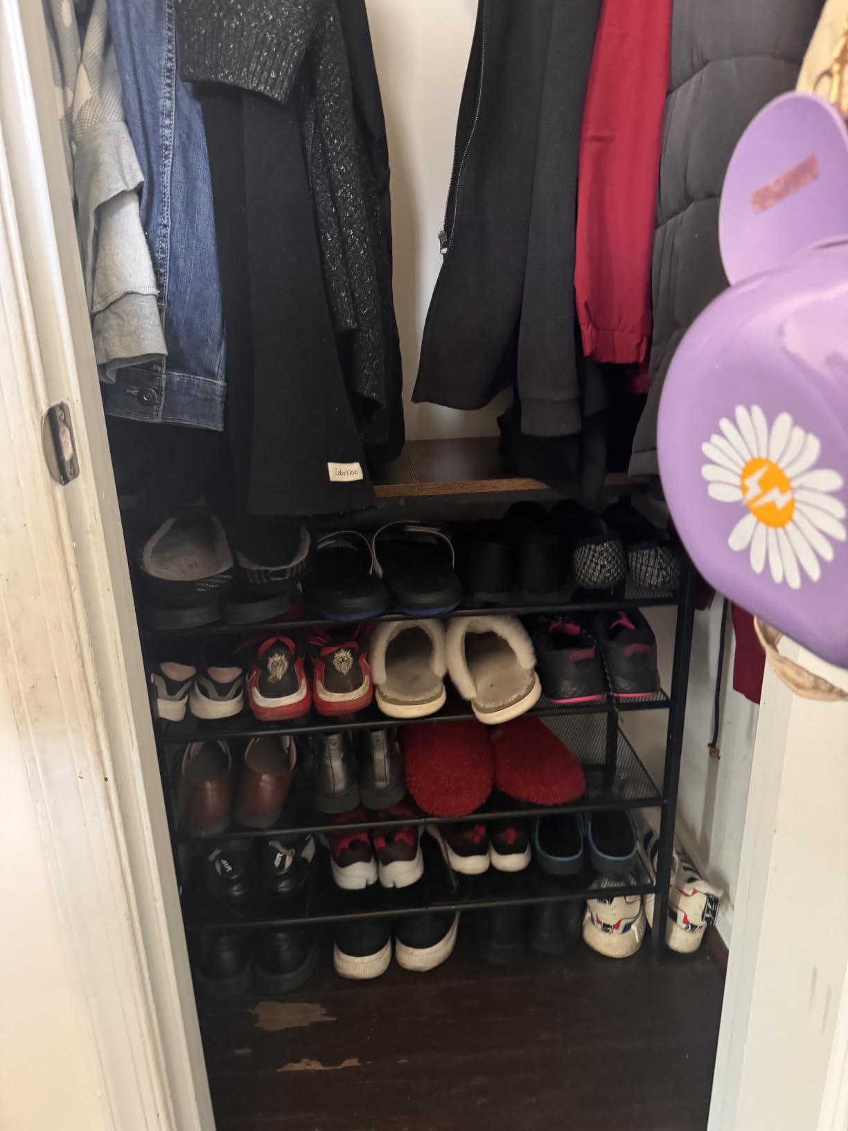 HOOBRO Shoe Rack for Entryway, 5-Tier Shoe Organizer with Adjustable Mesh Shelves, 16-20 Pairs of Shoes, Spacious Floor Mount, Metal, Industrial, Shoe Shelf for Closet, Rustic Brown BF12XJ01 customer photo 2