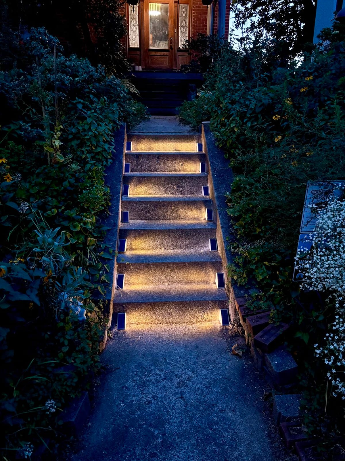 VOLISUN Solar Stair Lights 6 Pack, Solar Step Lights Outdoor Waterproof | IP67, LED Outdoor Step Light, Outdoor Light Decor for Garden Stair, Deck, Front Step, Front Porch, and Patio (3000K) customer photo 1
