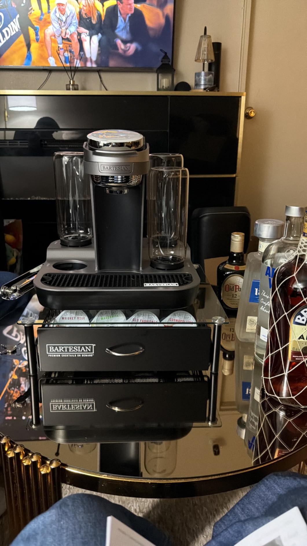 Bartesian Professional Cocktail Machine and Margarita Maker - High Capacity Bar Cocktail Mixer with 5 Premium Glass Bottles for Parties and Entertaining - Push-Button Technology and Easy Clean Design customer photo 1