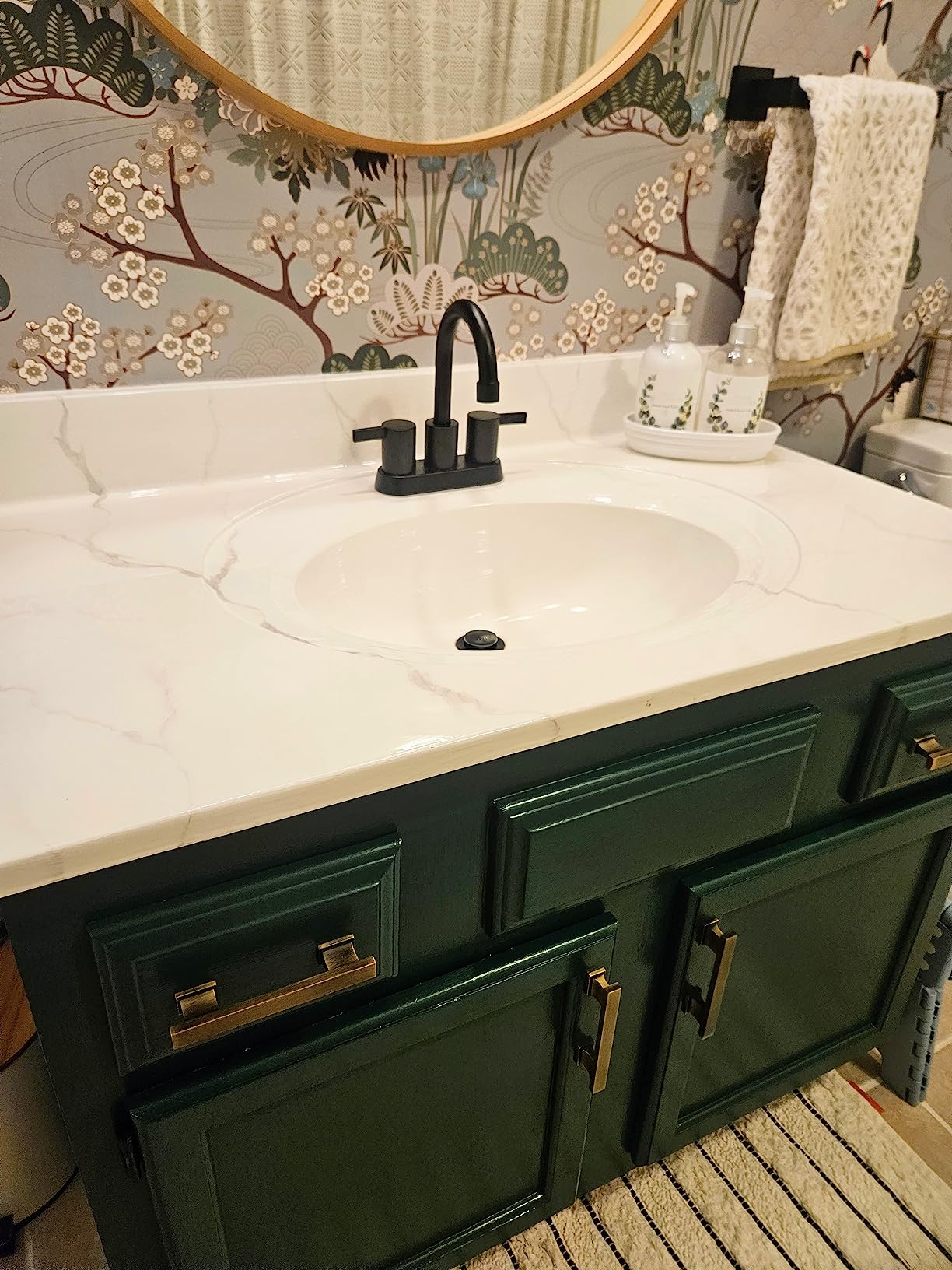 NADAMOO White Marble Countertop Paint Kit for Kitchen Bathroom, Counter Top Refinishing Kit Cover Up to 35 SQ. FT. customer photo 2