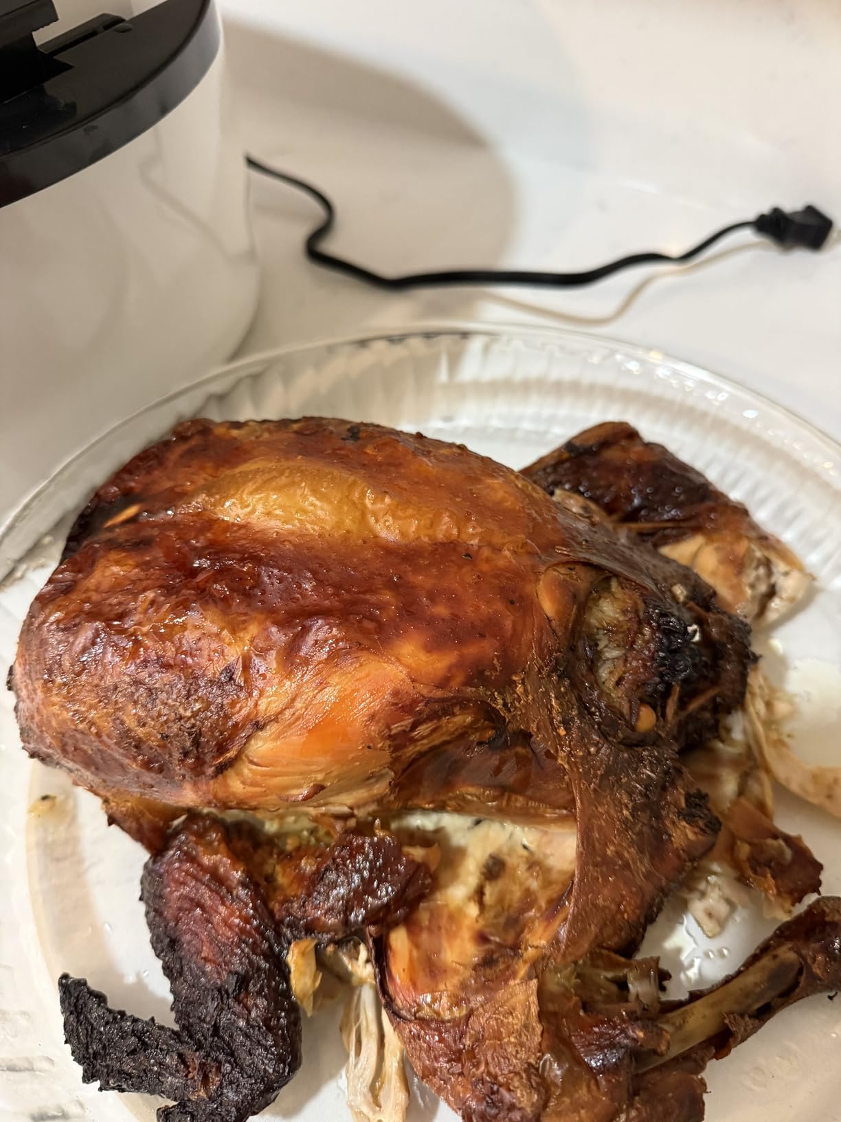 Sunvivi Roaster Oven, Electric Roaster Oven with Viewing Lid, 30lb 26-Quart Turkey Roaster with Unique Defrost/Warm Function, Large Roaster with Removable Pan & Rack, Stainless Steel, Silver customer photo 1