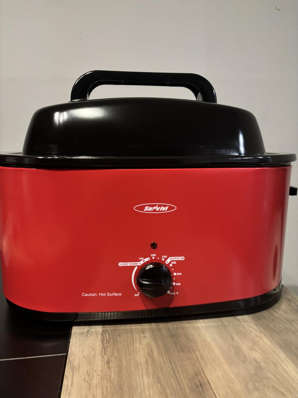 Sunvivi Roaster Oven, Electric Roaster Oven with Viewing Lid, 30lb 26-Quart Turkey Roaster with Unique Defrost/Warm Function, Large Roaster with Removable Pan & Rack, Stainless Steel, Silver customer photo 2