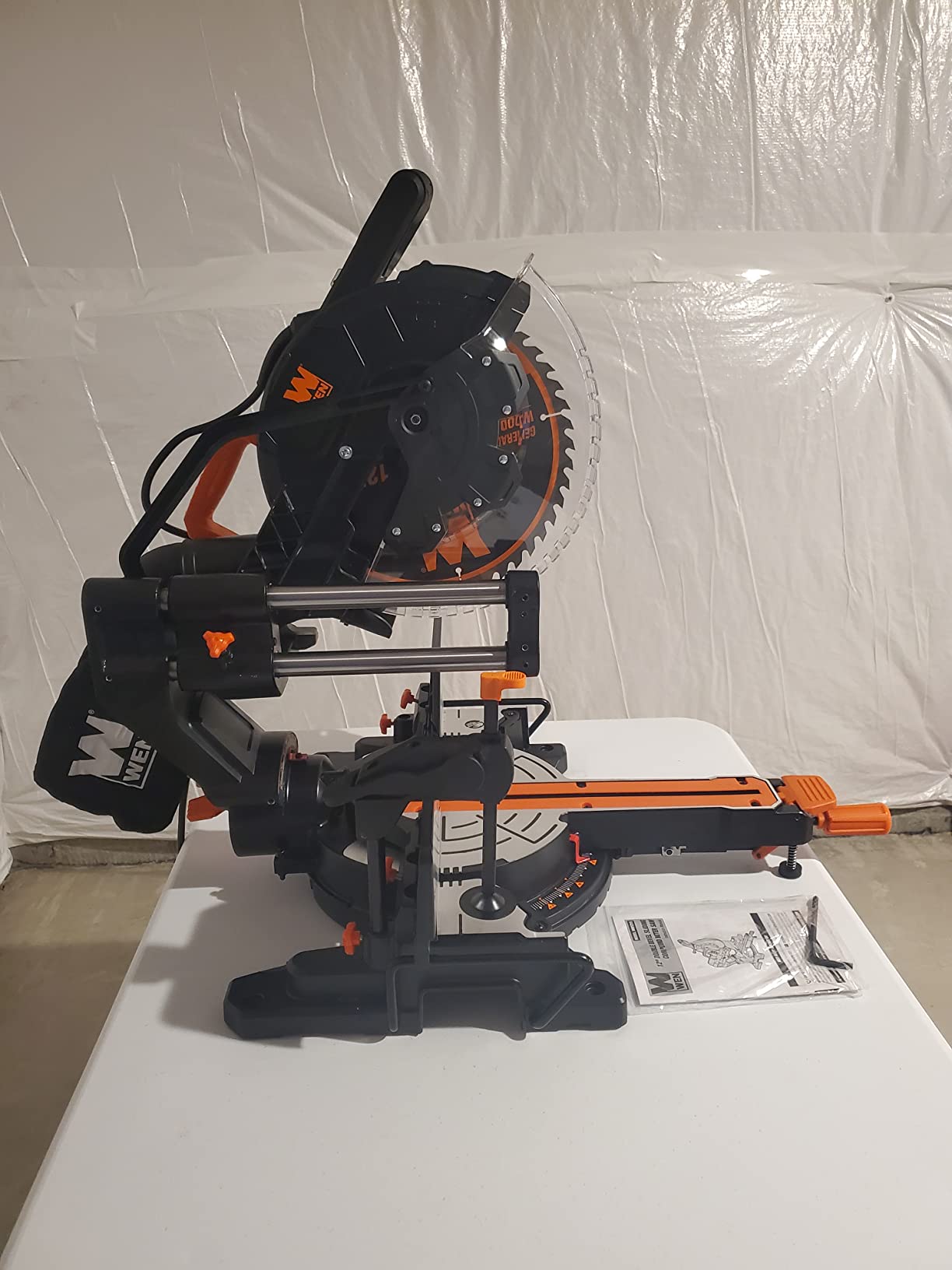 WEN MM1215 15-Amp 12-Inch Dual Bevel Sliding Compound Miter Saw with LED Cutline customer photo 1