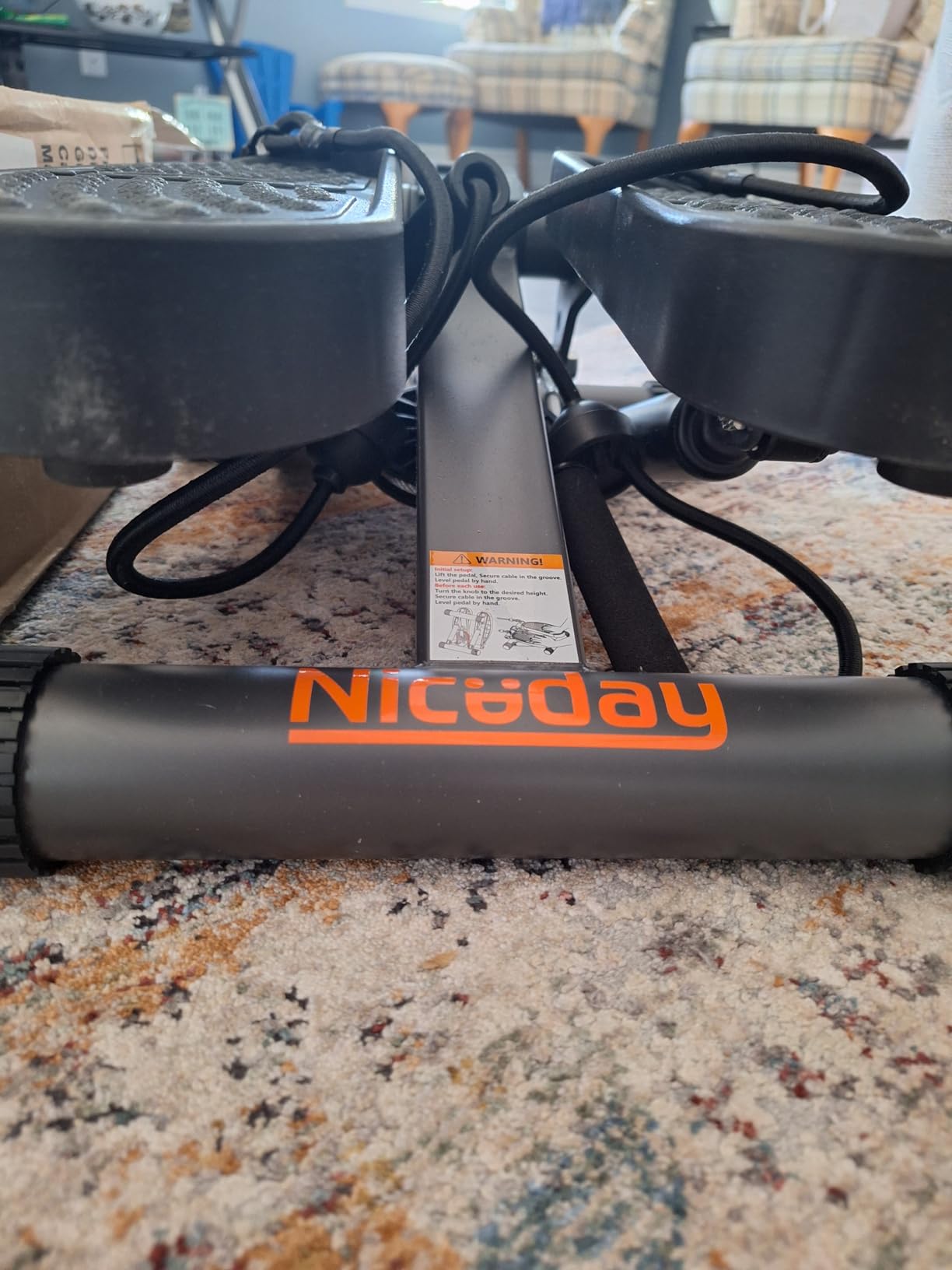 Niceday Steppers for Exercise at Home, Mini Stepper with 300LBS Capacity | Stair Stepper with Resistance Bands, Hydraulic Fitness Stepper with LCD Monitor, Twist Stepper Machine for Full Body Workout customer photo 2