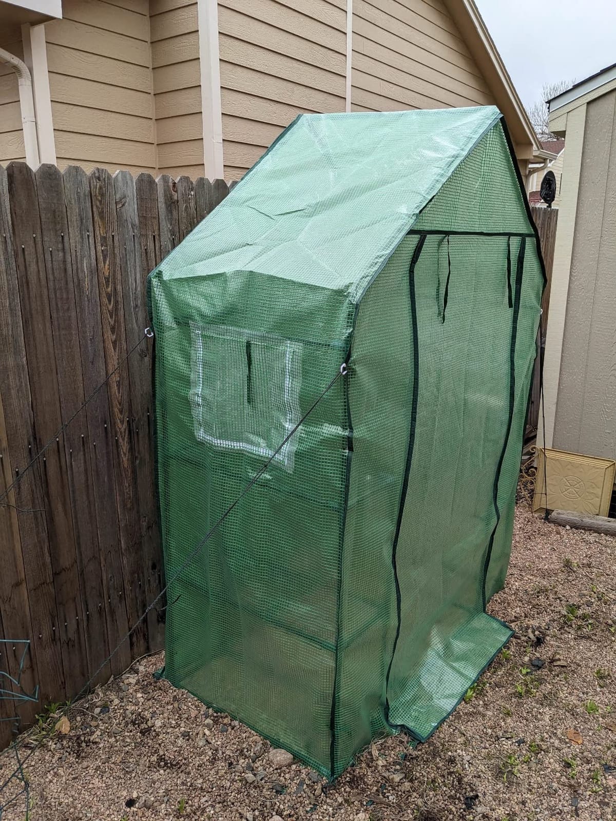 Purlyu Walk-in Greenhouse for Outdoors w/ Mesh Side Windows, 3 Tiers 6 Shelves PE Cover Green House Portable Warm House for Seedling Flowers Growing 20 Pcs T-Type Plant Tags Include (GHW001G) customer photo 1