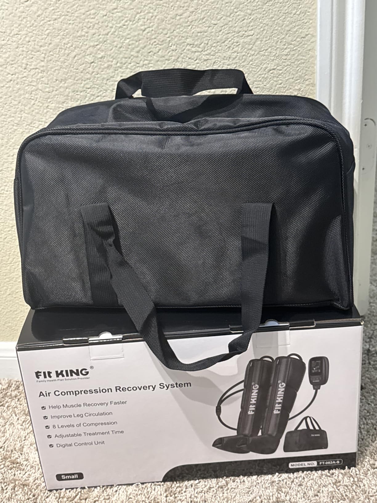 FIT KING Air Compression Recovery System, Full Leg Massager Boots (Small) | Sequential Compression Device for Fast Recovery, FSA-HSA customer photo 1