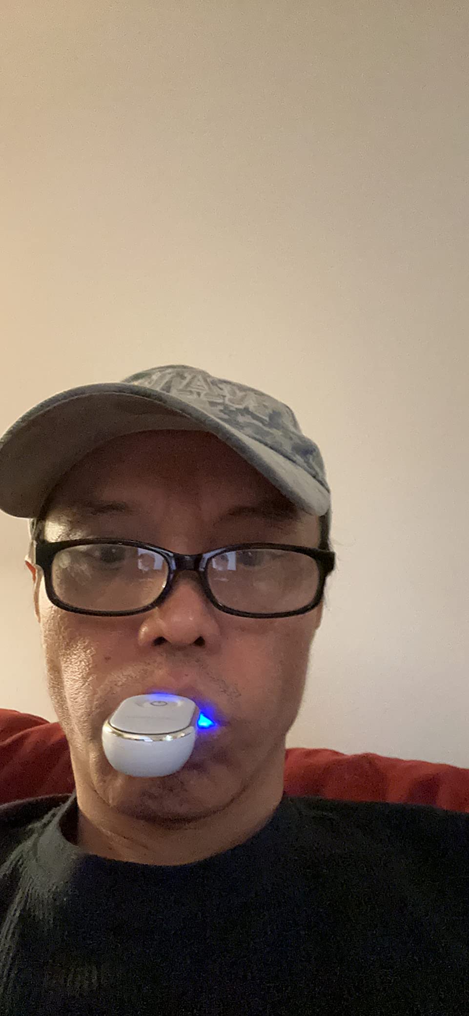 Teeth Whitening Kit with LED - Formulated for Sensitive Teeth, Hands-Free, Waterproof LED Light and 4 Gel Pens, Instant Results customer photo 1