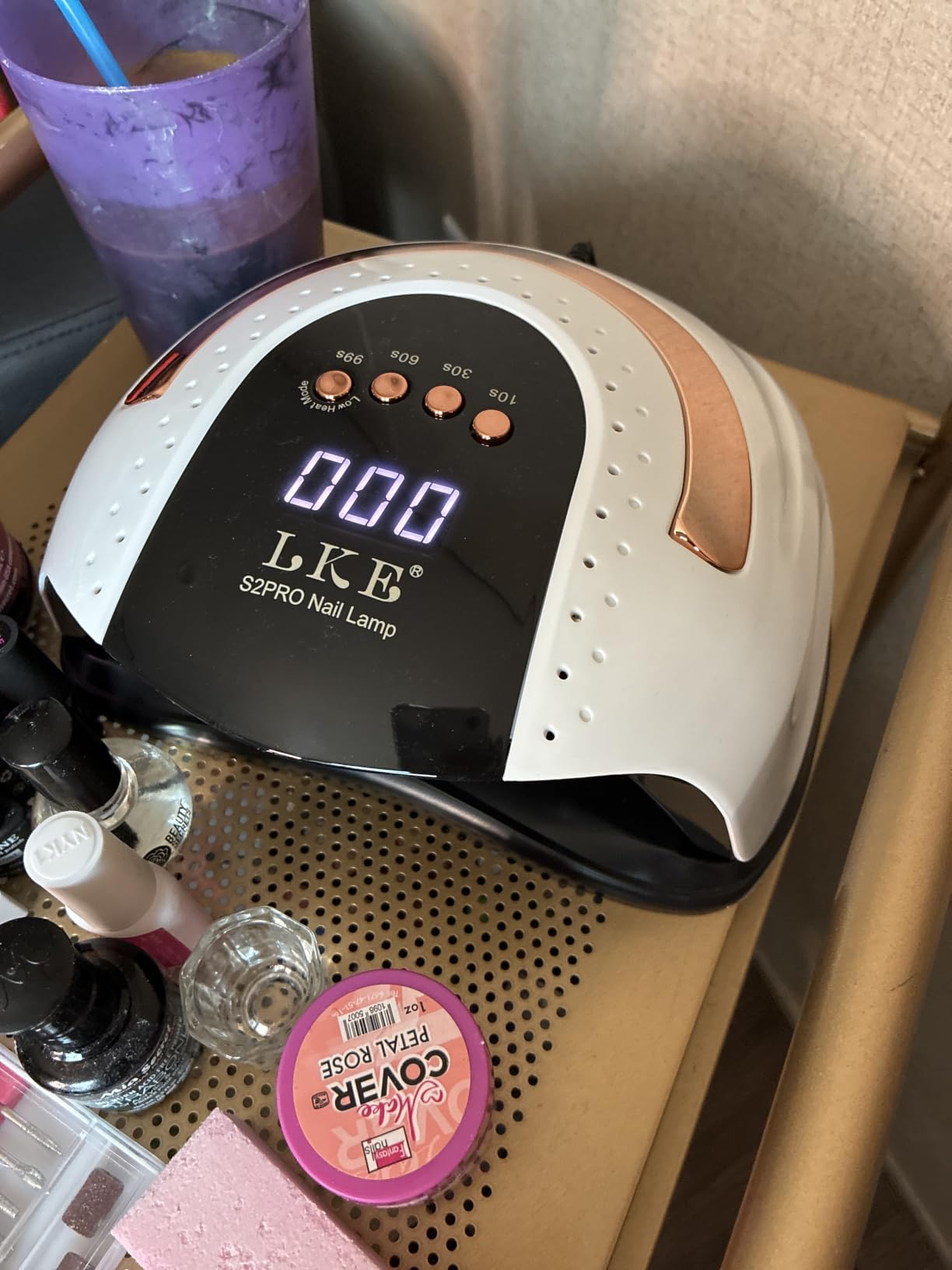 268W UV LED Nail Lamp, LKE Nail Dryer for Gel Polish, 4 Timers UV Nail Lamp Professional Nail Light, 57Pcs Lamp Beads and Automatic Sensor(White) customer photo 1