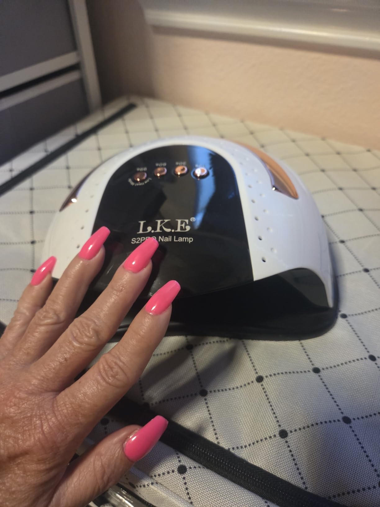 268W UV LED Nail Lamp, LKE Nail Dryer for Gel Polish, 4 Timers UV Nail Lamp Professional Nail Light, 57Pcs Lamp Beads and Automatic Sensor(White) customer photo 2