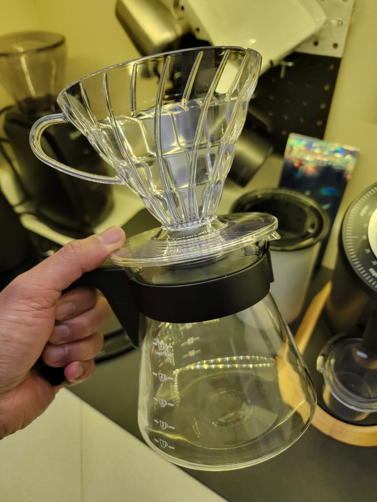 HARIO V60 Pour Over Coffee Starter Set, Size 02, Pale Grey customer photo 1