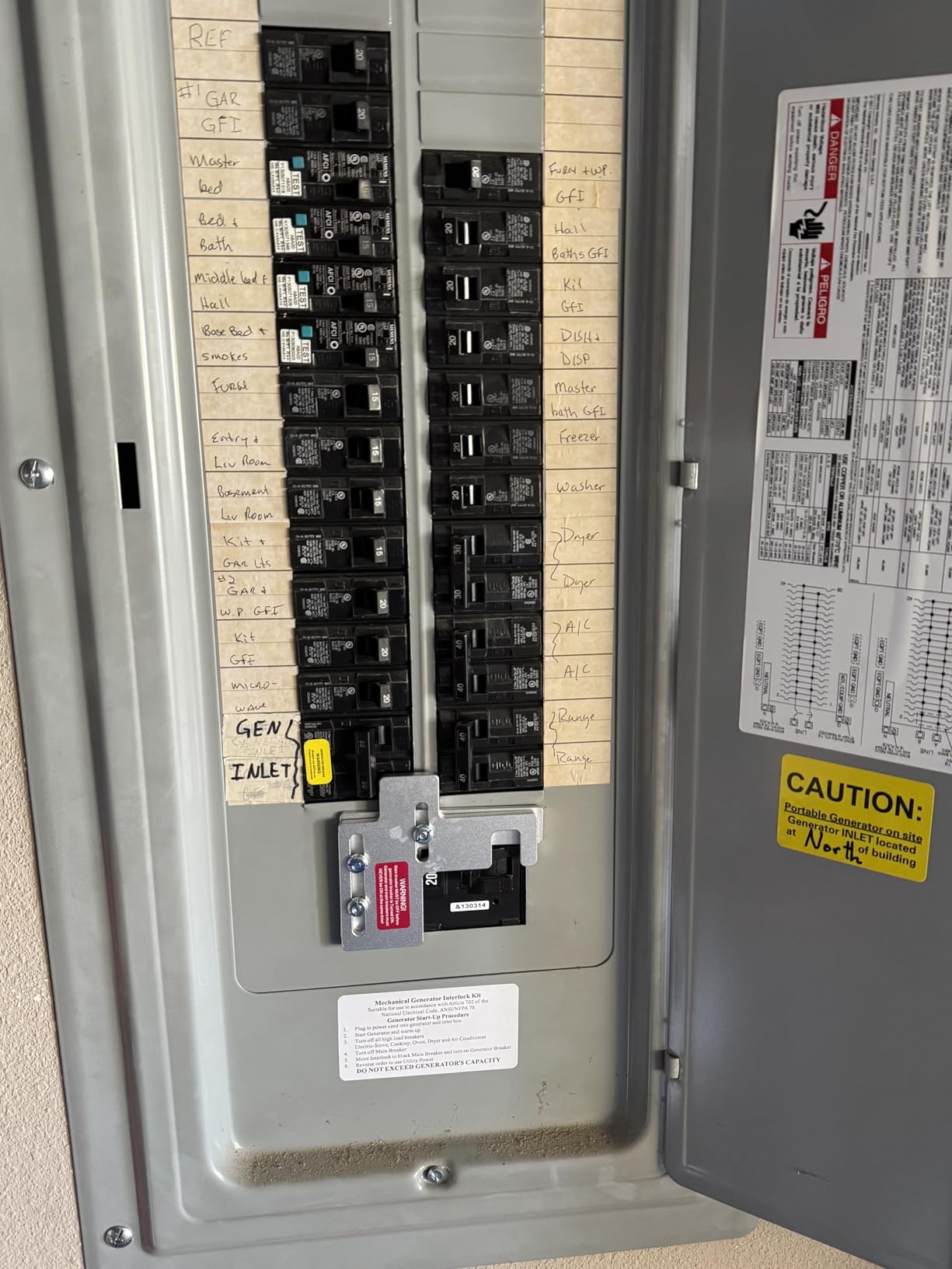 Generator Interlock Kit Compatible with Siemens Murray 150 or 200 Amp Panel | 7/8-1 1/4 inches Spacing Between Main and Branch Breakers customer photo 2