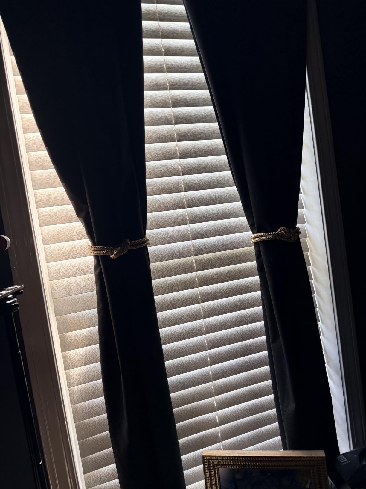 Joydeco 100% Blackout Curtains for Bedroom - Nature Linen 84 Inch Long | Light Blocking 2 Panels Set, Rod Pocket & Back Tabs Living Room Drapes, Thermal Insulated Room Darkening Window Curtains customer photo 1