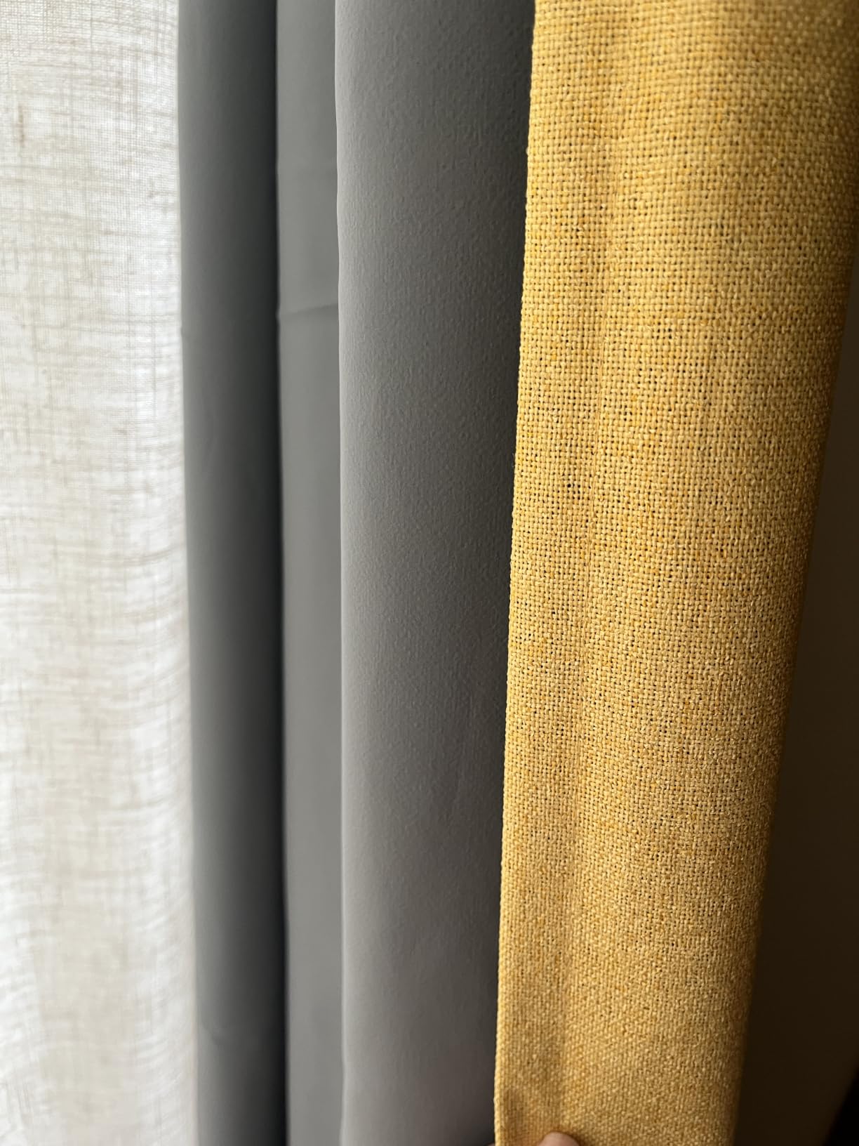 Joydeco 100% Blackout Curtains for Bedroom - Nature Linen 84 Inch Long | Light Blocking 2 Panels Set, Rod Pocket & Back Tabs Living Room Drapes, Thermal Insulated Room Darkening Window Curtains customer photo 2