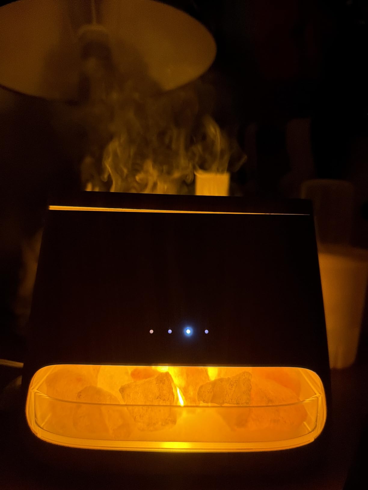 SALKING 2-in-1 Himalayan Salt Lamp Diffuser for Home, Aromatherapy Diffuser | Himalayan Salt Therapy, 150ml Ultrasonic Diffuser for Essential Oils, Cool Mist Humidifier, Auto Shut-Off, Ambient Glow customer photo 2