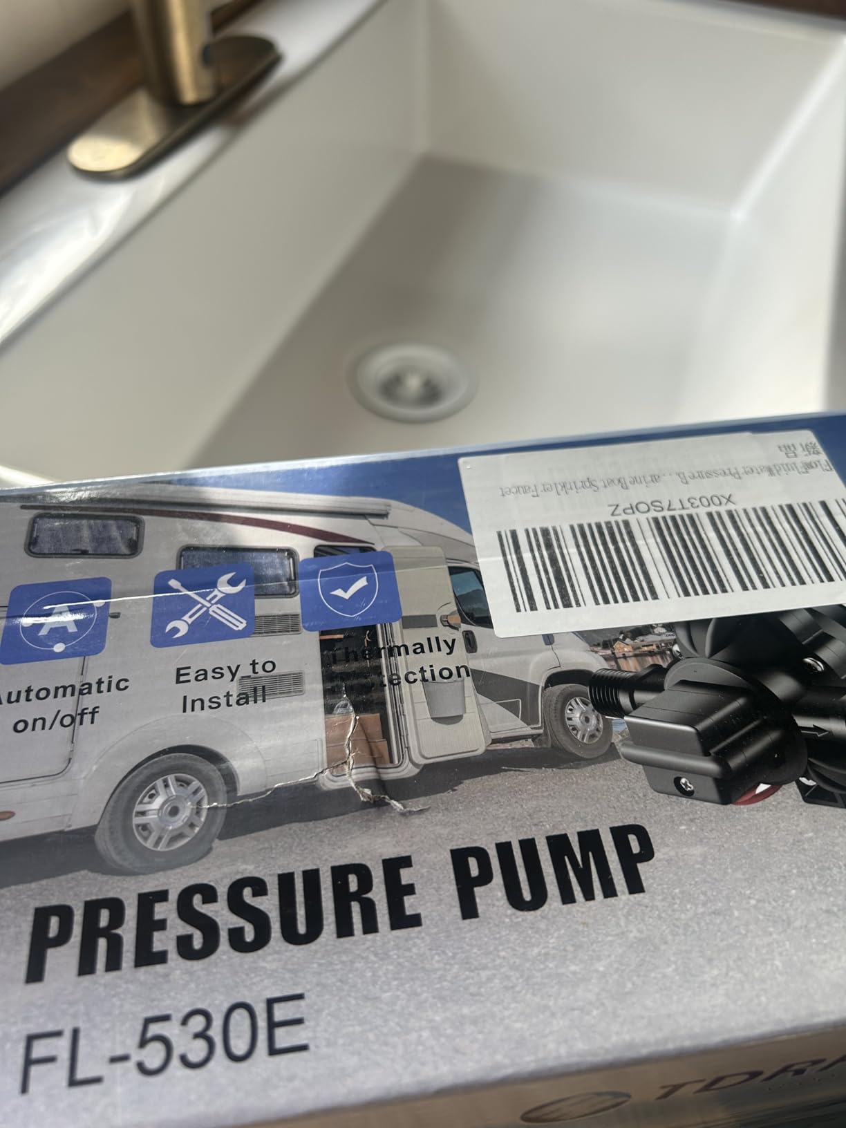 Water Pressure Booster Diaphragm Pump 110V AC for House,45PSI 4GPM Fresh Water Transfer Pump with Plug,On Demand Self-Priming Water Pump with Filter for RV Bathroom Kitchen Irrigation Spray customer photo 1