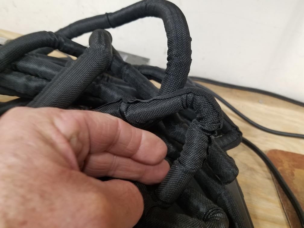 Split-Sleeve Wire Loom for High-Temperature Automotive Harness and Home Cable Management, 25ft - 1/2 inch Braided Cable Management Sleeve Cord Protector, Self-Wrapping Split Wire Loom customer photo 1