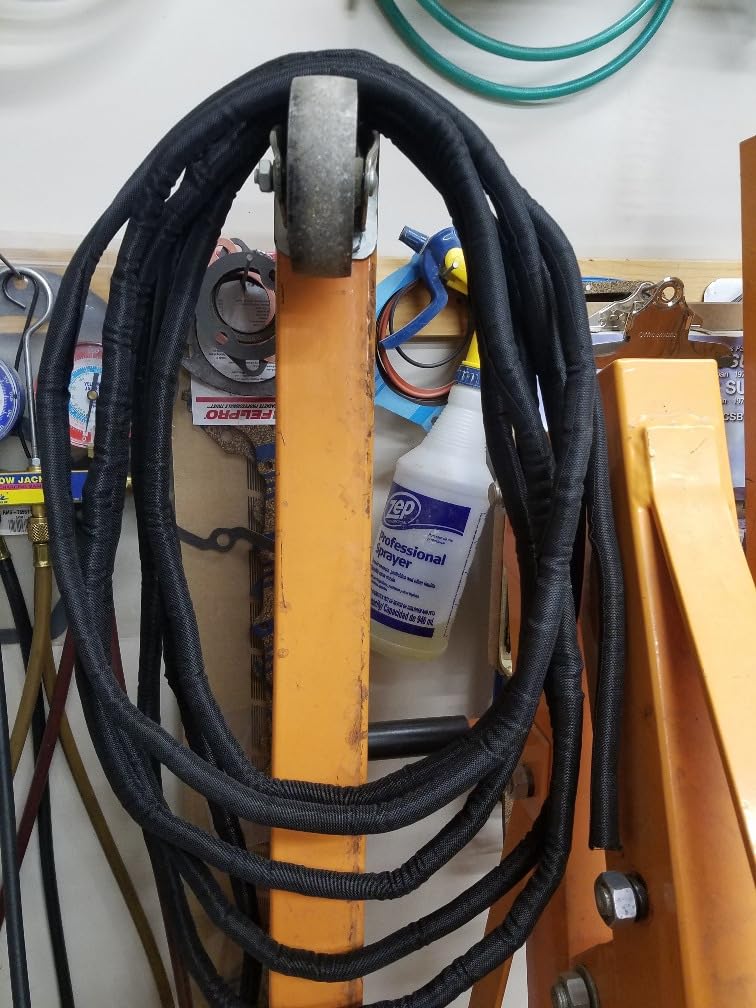 Split-Sleeve Wire Loom for High-Temperature Automotive Harness and Home Cable Management, 25ft - 1/2 inch Braided Cable Management Sleeve Cord Protector, Self-Wrapping Split Wire Loom customer photo 2