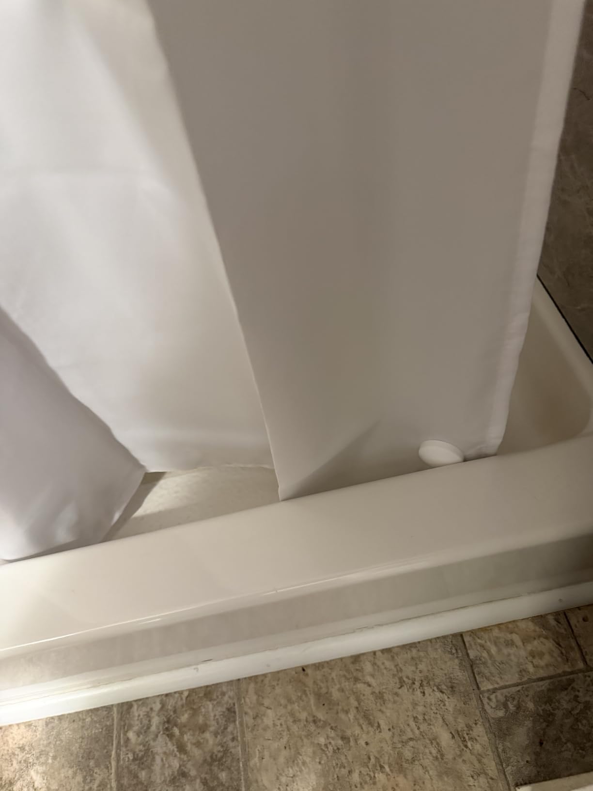 Powerful Anti-Billowing Magnetic Shower Curtain Weights for Splash-Free Bath Experience - 360° Silicone Wrapped - Will Never Rust - Heavy Magnets Prevent Curtain Liners from Blowing | 4 Pairs | White customer photo 1