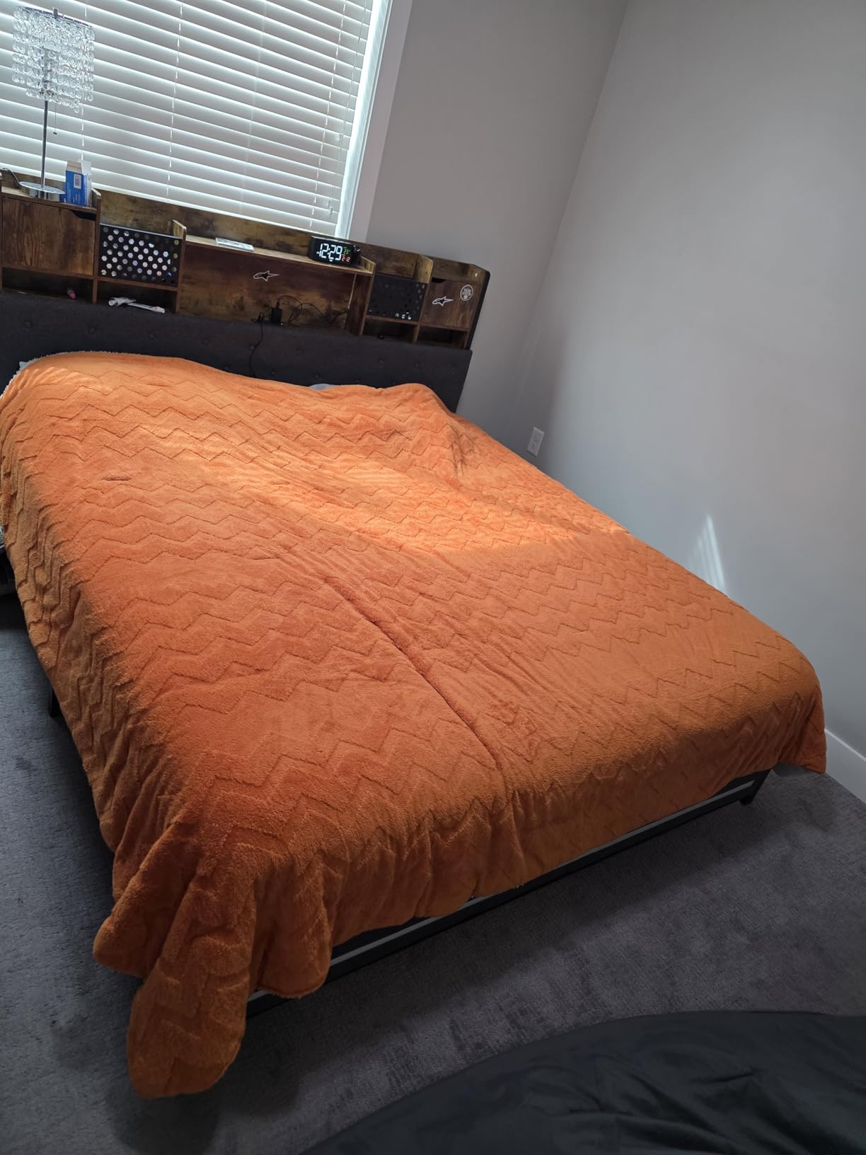 BEDELITE Fluffy Sherpa Queen Comforter Set, Grey | Super Soft & Warm Fleece Bedding, Luxury Fuzzy Comforter for Winter, Heavy Plush Bedding Set, 2 Pillowcases customer photo 2