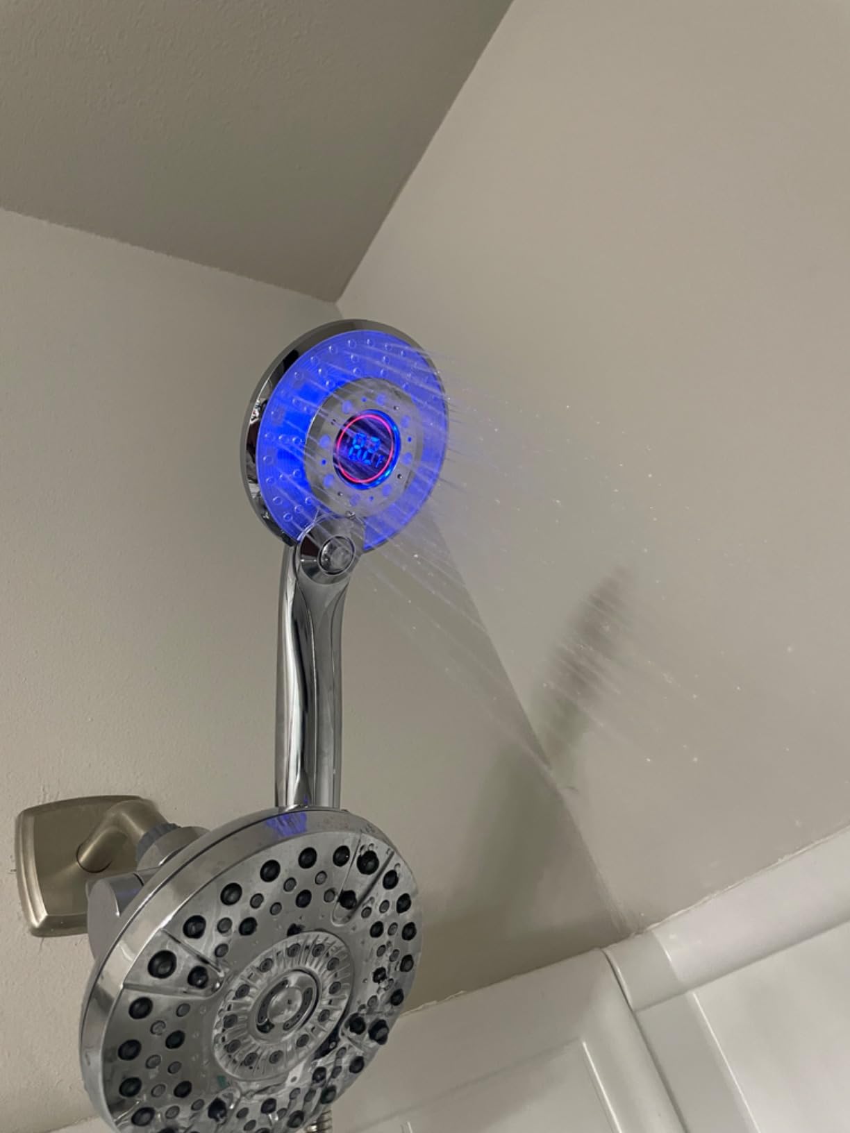 LED Shower Head Color Changing, Shower Head High Pressure with Hose | Water Saving Spray Showerheads, Discoloration Warning, Water Temperature Display, 3 Spray Modes, Easy to Install, Chrome customer photo 2