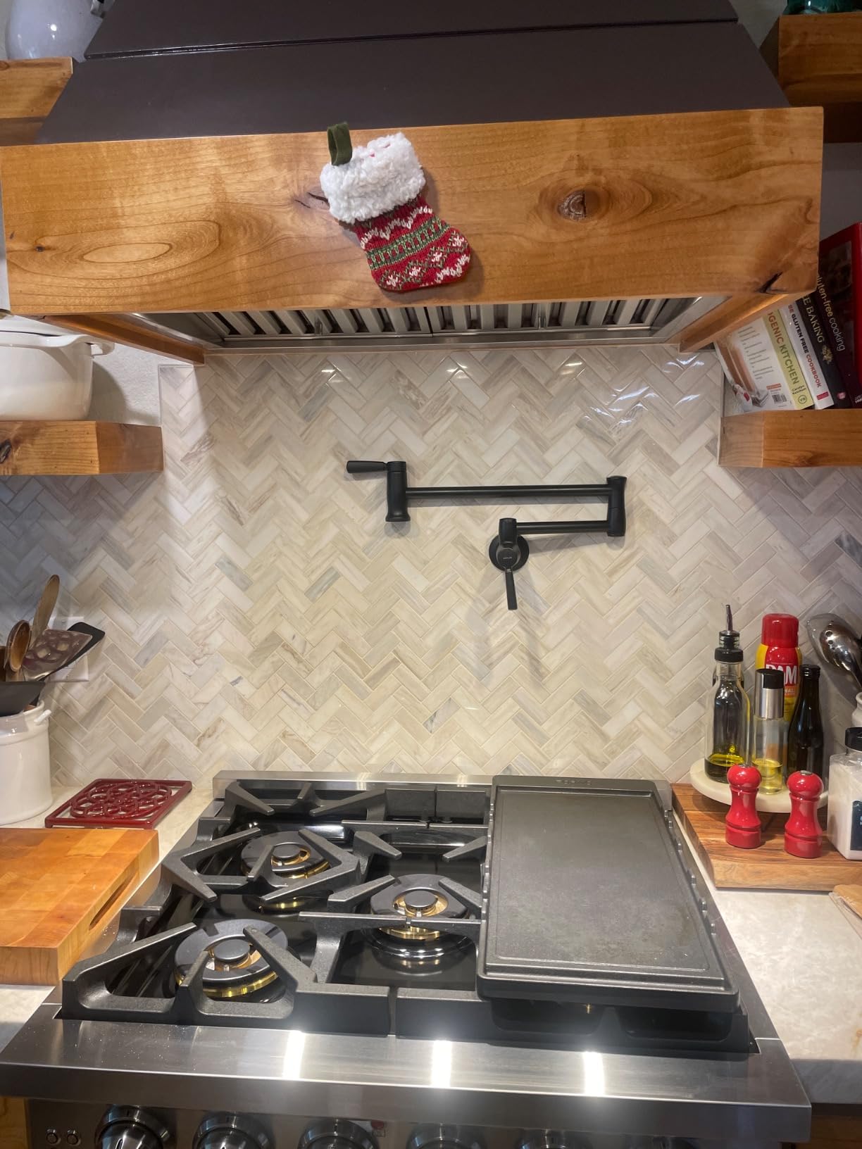 KOHLER 35744-2MB Traditional Style Wall-Mount Pot Filler Kitchen Faucets, Vibrant Brushed Moderne Brass customer photo 1
