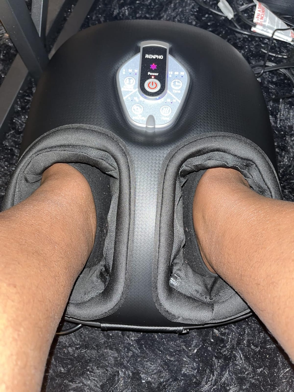 RENPHO Foot Massager with Heat, Birthday Gifts for Women, FSA Eligible HSA | Exclusive Pressure Monitoring Tech, Cordless Remote, 3 Heat & Compression Levels, NTC Temperature Control Tech, Up to Size 12 customer photo 2