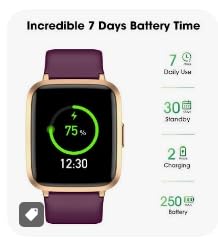 Fitness Tracker Watch with Heart Rate, Activity Tracker, Pedometer Watch | Step Counter, Heart Rate Monitor, Sleep Monitor, Alarm Clock, Stopwatch, Fitness Tracker, IP68 Waterproof Smart Watches customer photo 1