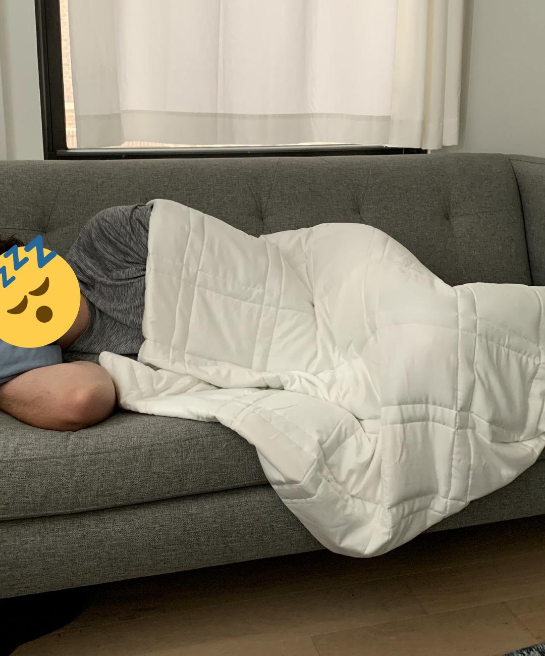 Baloo Weighted Blanket for Adults 15 lb Full/Queen (Navy Blue, 60