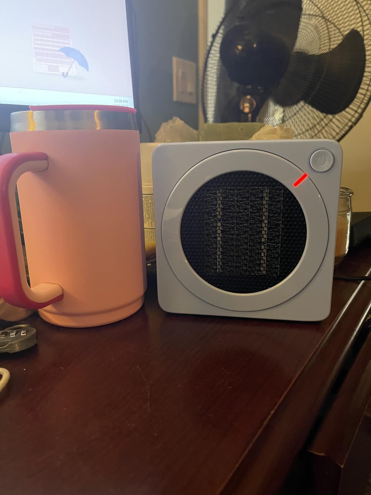Gaiatop Mini Space Heater, 500W Fast Heating Portable Desk Electric Heater | Lightweight PTC Ceramic, 2 Seconds Heater, Overheating, 45° Tip-Over Protection, Indicator Light, Quiet for Office Home Black customer photo 1