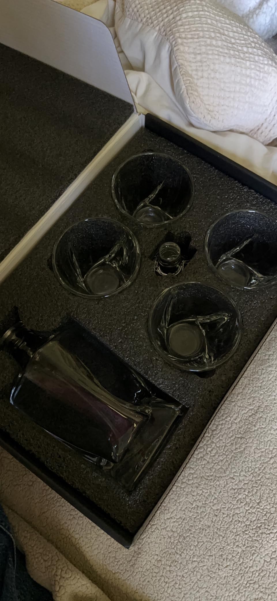 Luxury Whiskey Decanter Set for Men - 4 Whiskey Glasses and Decanter Set Gift Idea for Whisky, Bourbon, or Scotch Lovers customer photo 1